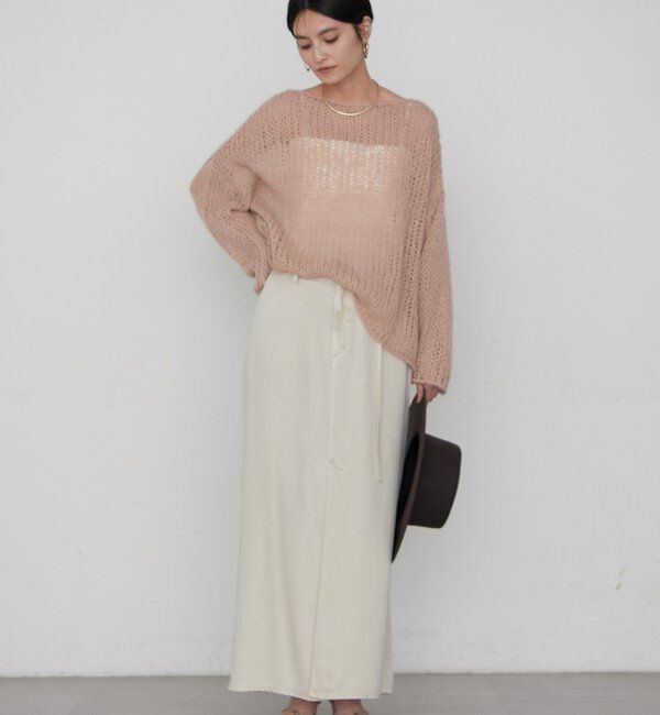  「≪好評につき再登場/洗える≫【earthy_/アーシー】シアーハンドライクニット」|ニット・セーター|
