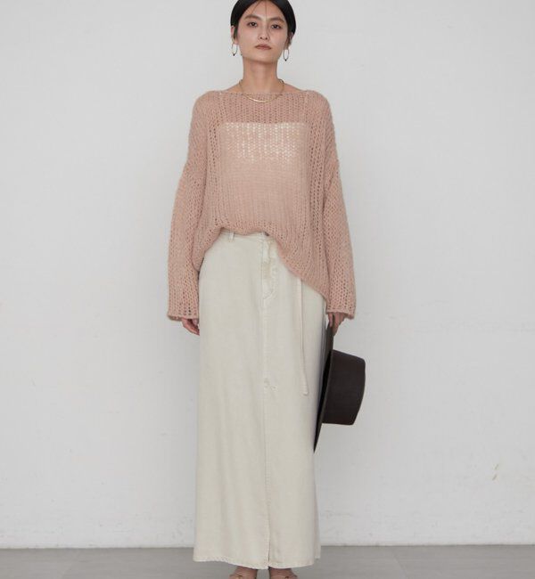  「≪好評につき再登場/洗える≫【earthy_/アーシー】シアーハンドライクニット」|ニット・セーター|
