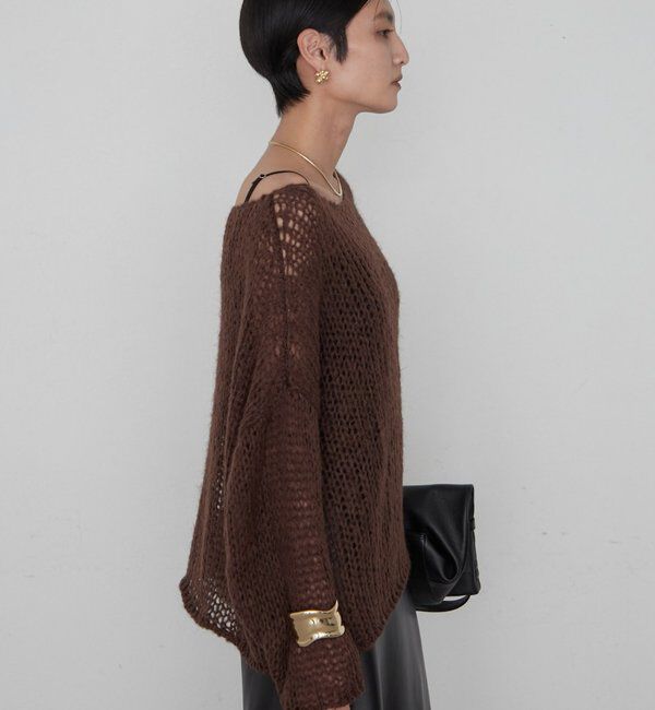  「≪好評につき再登場/洗える≫【earthy_/アーシー】シアーハンドライクニット」|ニット・セーター|