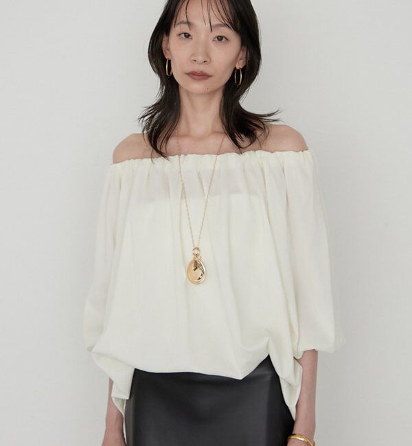  「《セットアップ可》【JAPAN MADE】カラミメッシュオフショルプルオーバー」|シャツ・ブラウス|