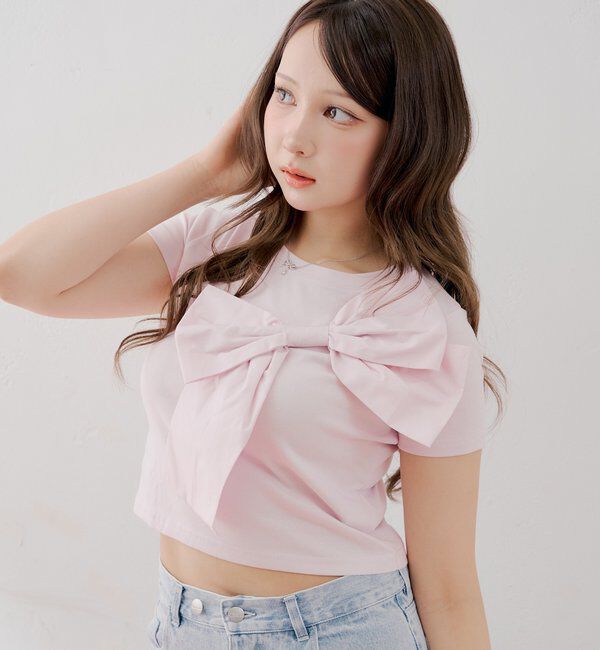  「リボンデザインチビT」|Tシャツ・カットソー|