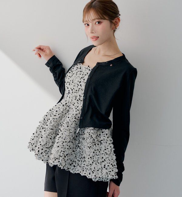  「【SALON by Chico】UVカットCOOLコンパクトラメクルーカーデ」|Tシャツ・カットソー|