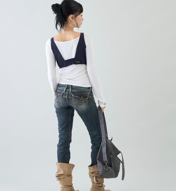  「【SixM 】 Stripe Bustier」|シャツ・ブラウス|