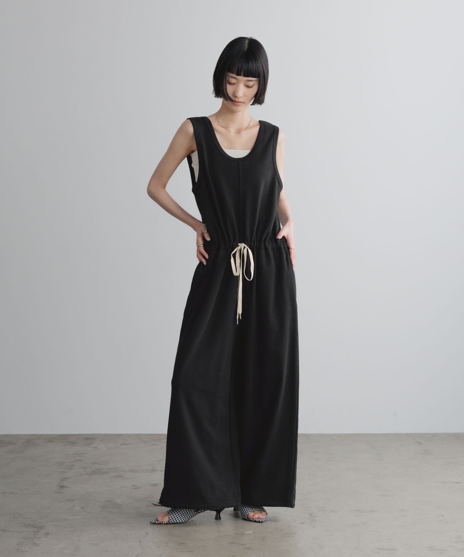 LOWRYS FARM「カットオールインワン」|ワンピース|BLK