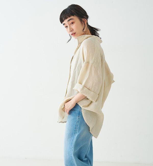 collex「ワイドスリーブリネンオーバーシャツ」|シャツ・ブラウス|