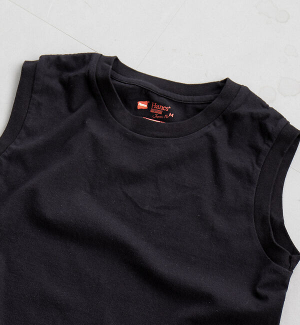 Rouge vif「【Hanes / ヘインズ】クルーネックノースリーブTシャツ/コットン100/ノ」|キャミソール|