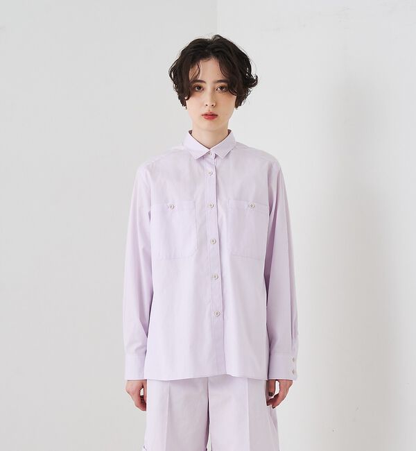 Rouge vif「【セットアップ対応】コットン胸ポケット付きシャツ」|シャツ・ブラウス|