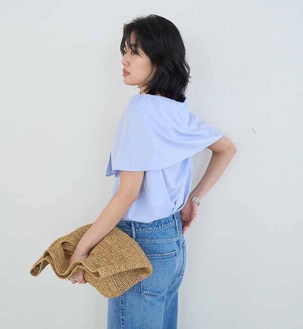 Rouge vif「オーバーカラーノースリブラウス/ケープカラー」|シャツ・ブラウス|