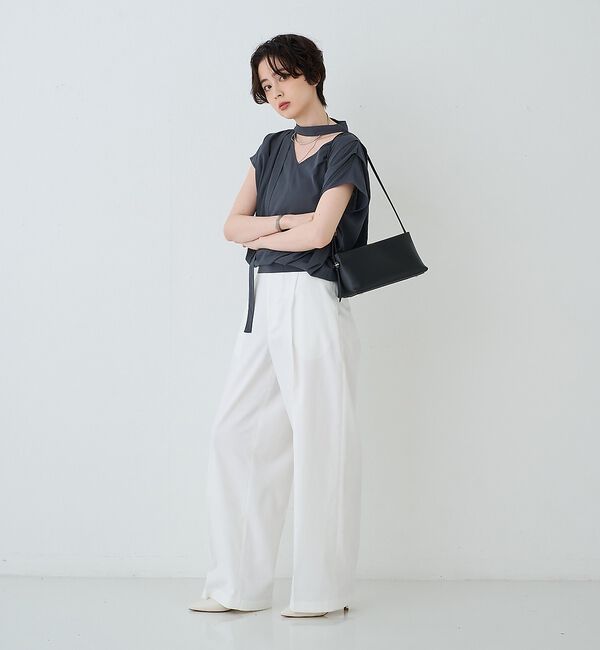 Rouge vif「【PUNTI. / プンティ】レザーワンショルダーバッグ PORTRAIT-ON」|ショルダー・メッセンジャー|