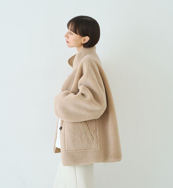 Rouge vif「【2サイズ展開】2WAYスタンドカラースエードライクリバーシブルボアコート【予約」|その他|