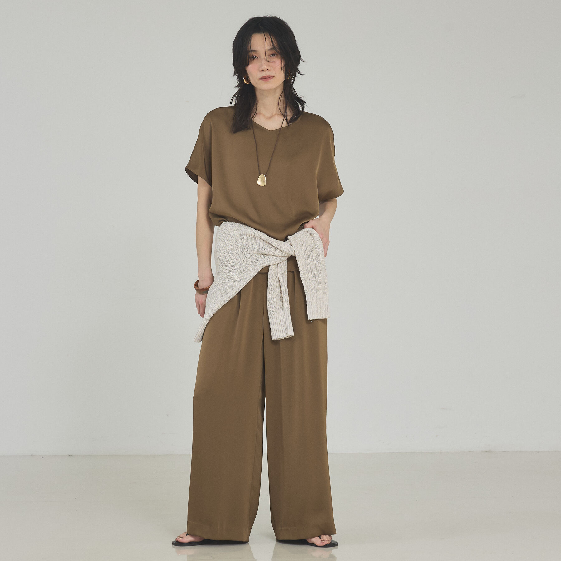 qualite「【今季最後の再入荷/接触冷感・吸水速乾】クールサテンパンツ/セットアップ対応」|その他|