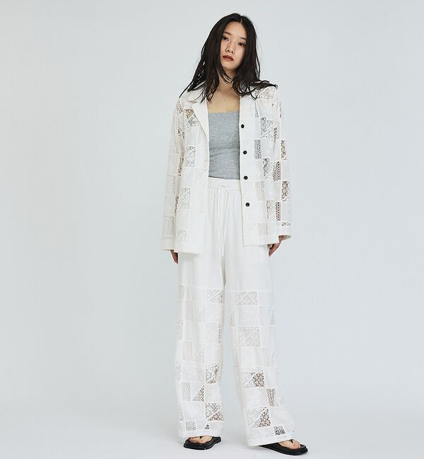 abahouse mavie「【セットアップ対応】刺繍レースジャケット」|その他|
