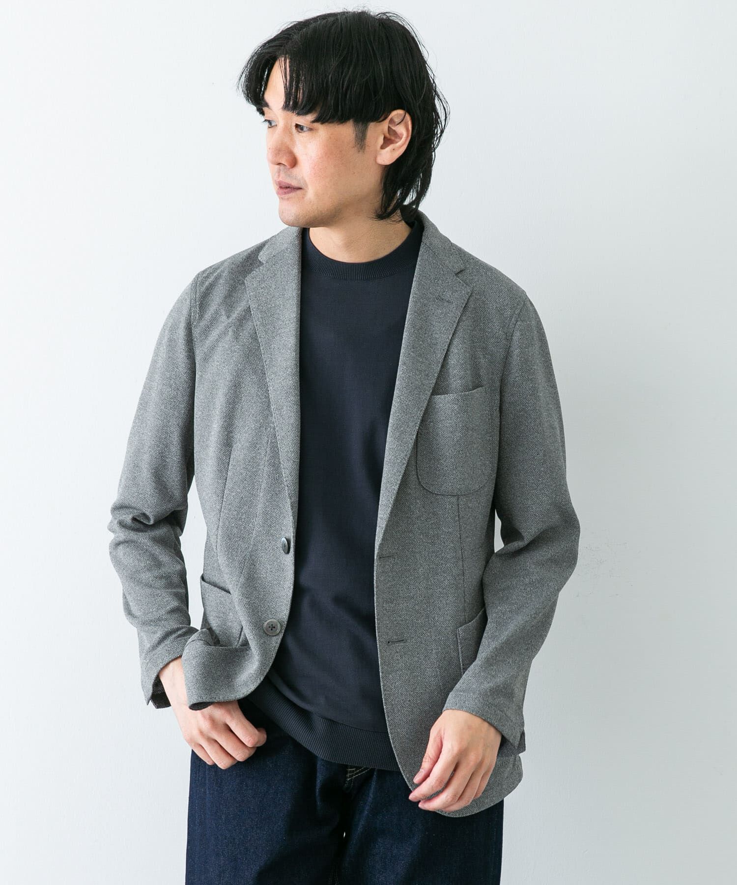 URBAN RESEARCH DOORS「『イージーケア/速乾』LIFE STYLE TAILOR　メランジニットイージージャケット」|その他|