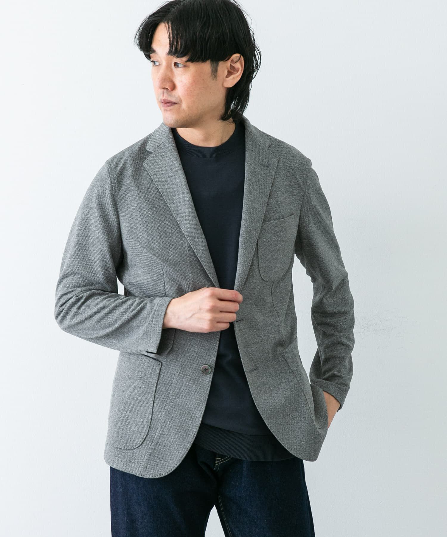 URBAN RESEARCH DOORS「『イージーケア/速乾』LIFE STYLE TAILOR　メランジニットイージージャケット」|その他|
