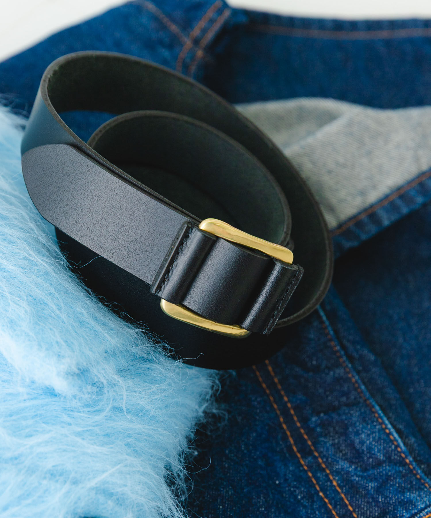 RODE SKO「atelier brugge　SLIDE LETHER BELT」|ベルト|ブラック