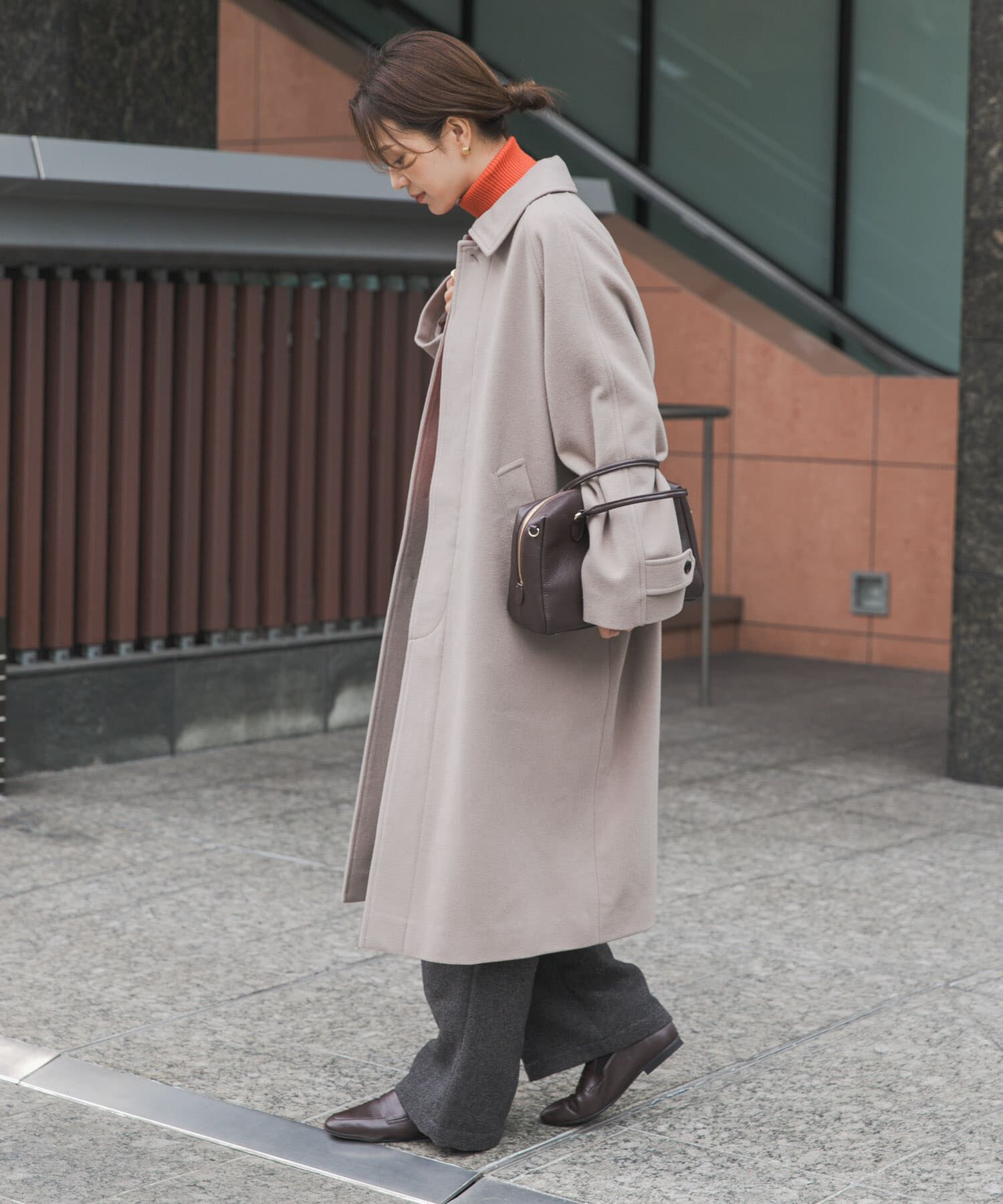 URBAN RESEARCH DOORS「ウール100バルマカーンコート」|ノーカラーコート|