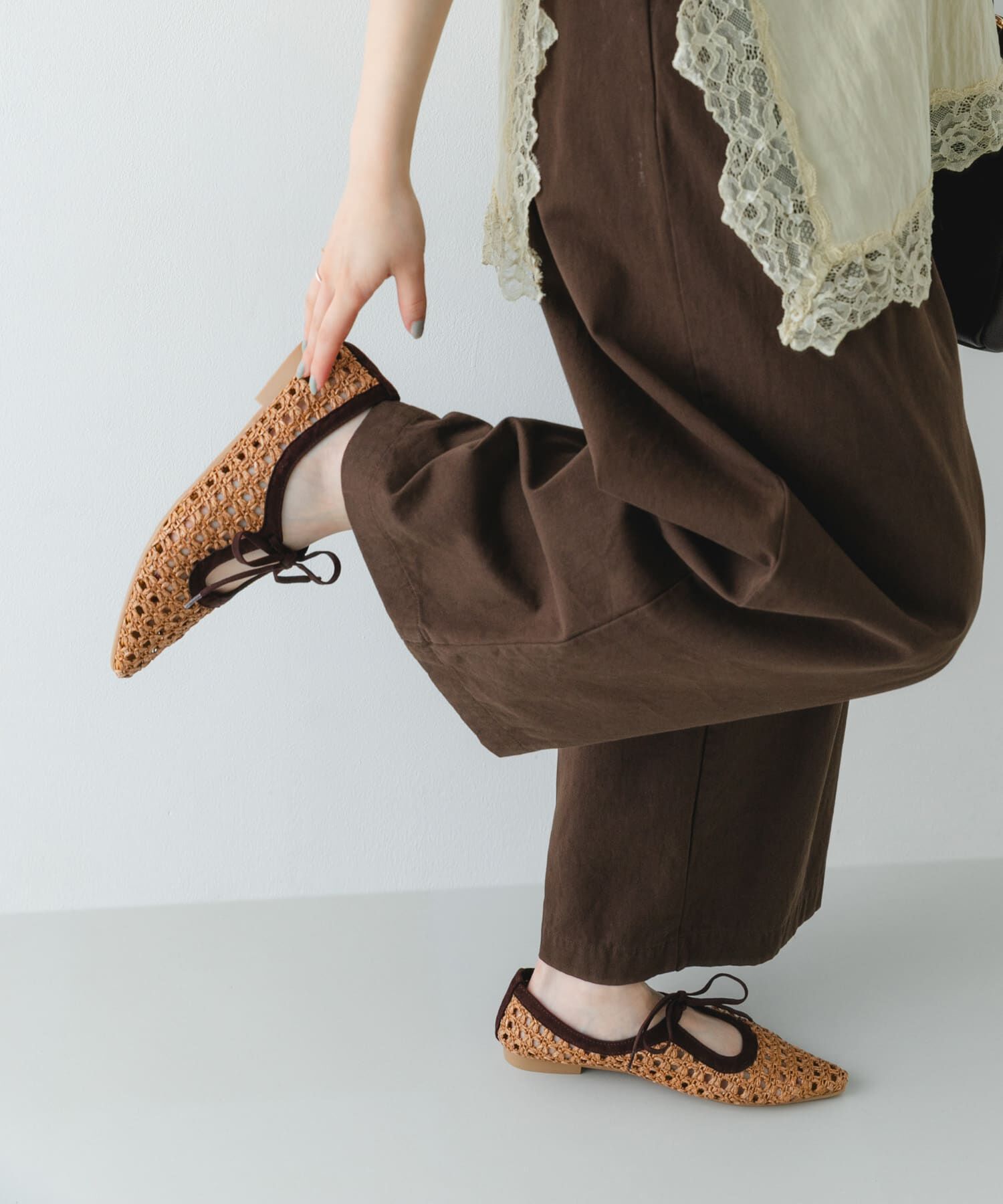 RODE SKO「『MADE IN JAPAN』1センチパナマリボンパンプス」|パンプス|