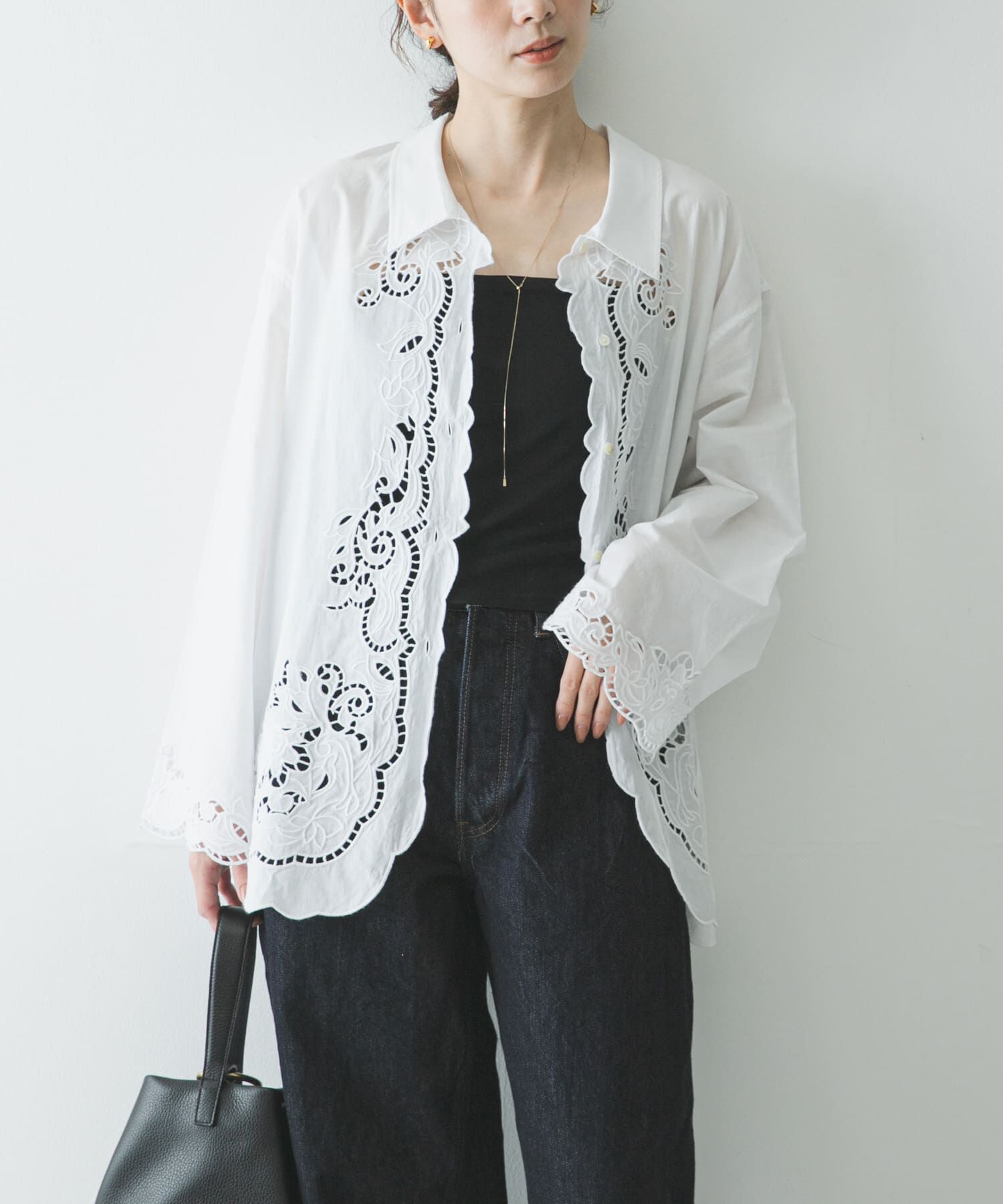 URBAN RESEARCH「カットワーク刺繍シャツ」|シャツ・ブラウス|