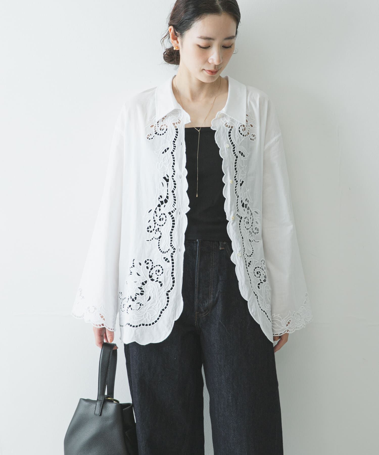 URBAN RESEARCH「カットワーク刺繍シャツ」|シャツ・ブラウス|