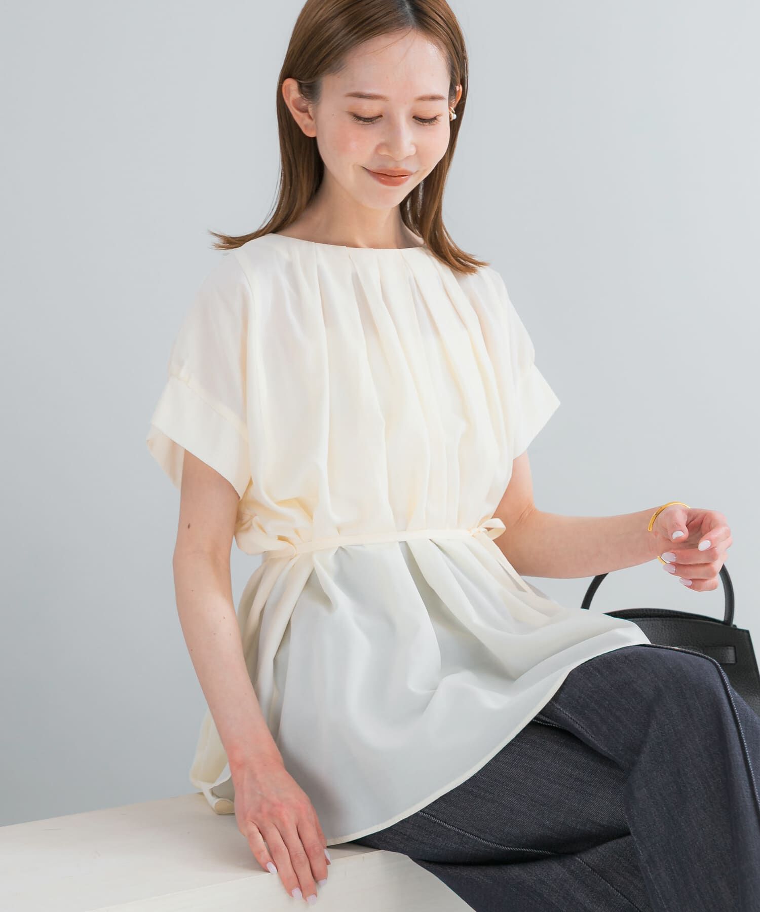 URBAN RESEARCH ROSSO「『一部WEB限定カラー』タックデザインブラウス」|シャツ・ブラウス|