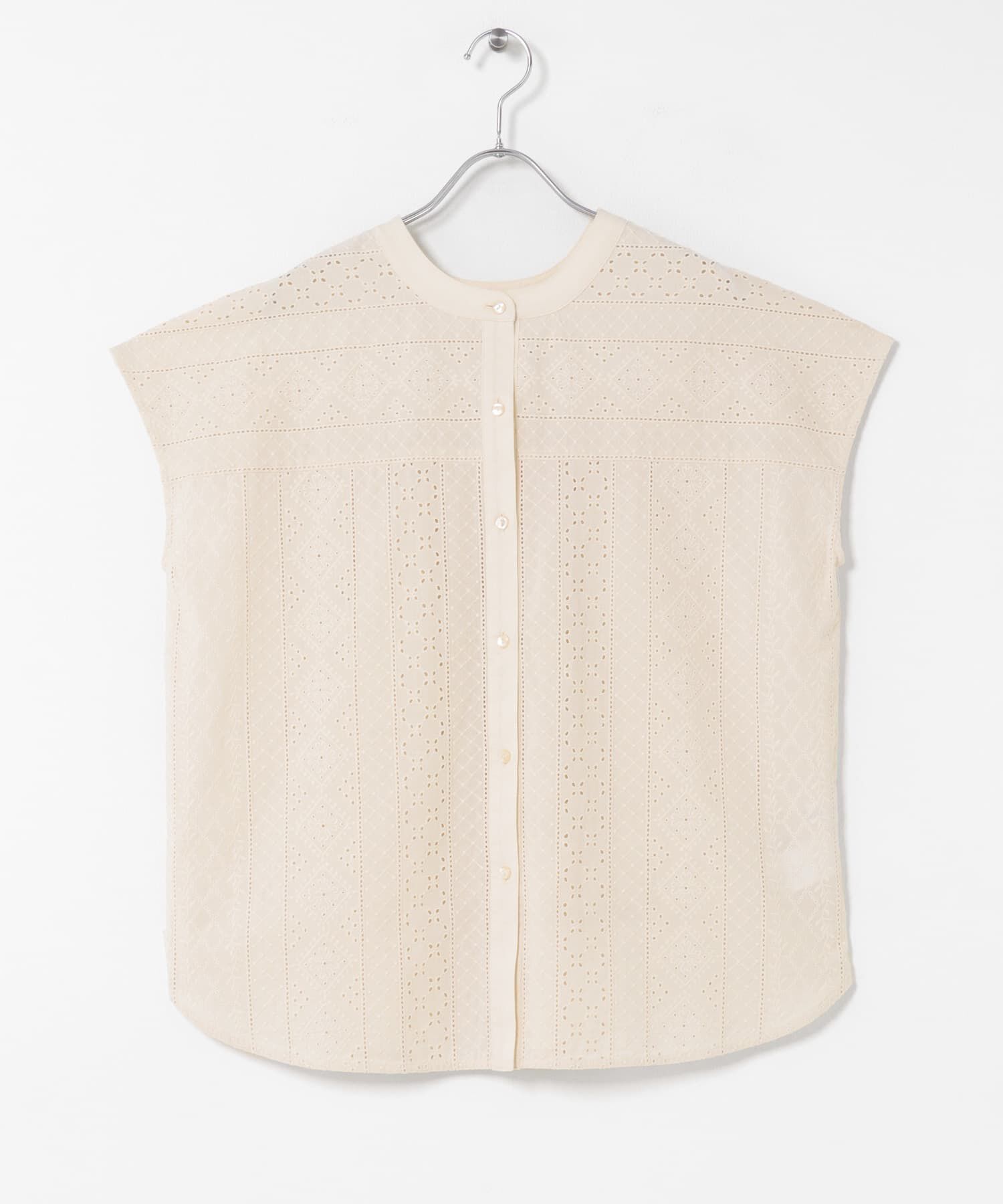 Sonny Label 「『WEB限定』バンドカラーコットンレースシャツ」|シャツ・ブラウス|