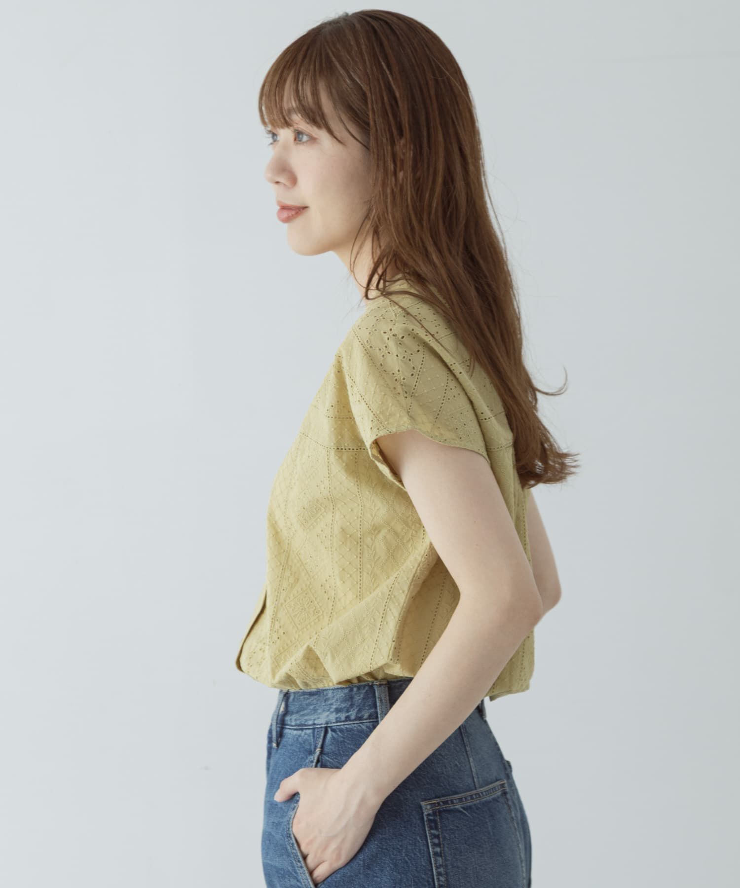 Sonny Label 「『WEB限定』バンドカラーコットンレースシャツ」|シャツ・ブラウス|