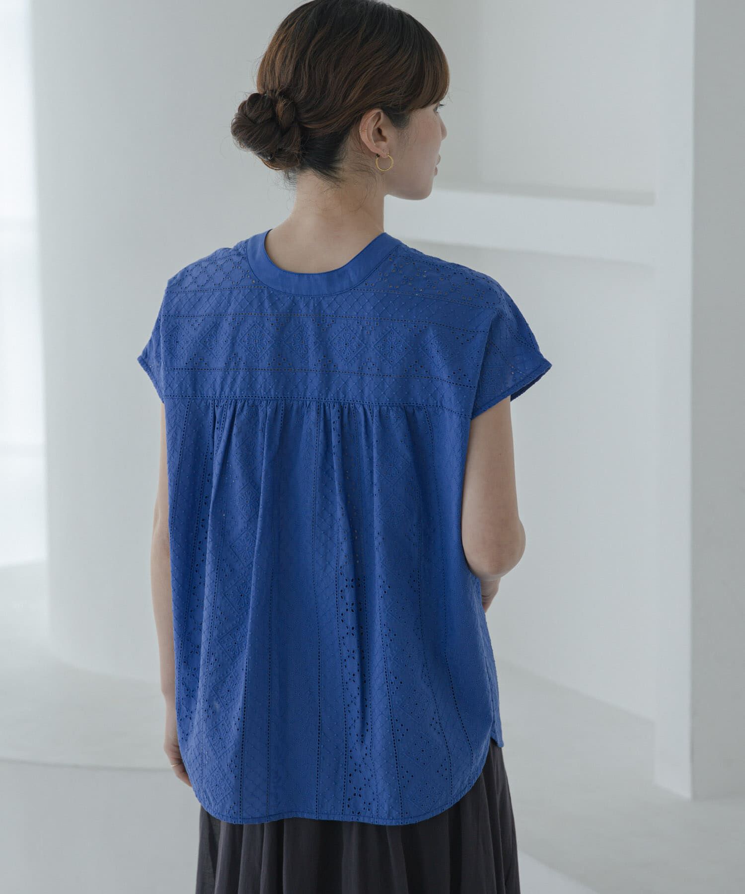 Sonny Label 「『WEB限定』バンドカラーコットンレースシャツ」|シャツ・ブラウス|