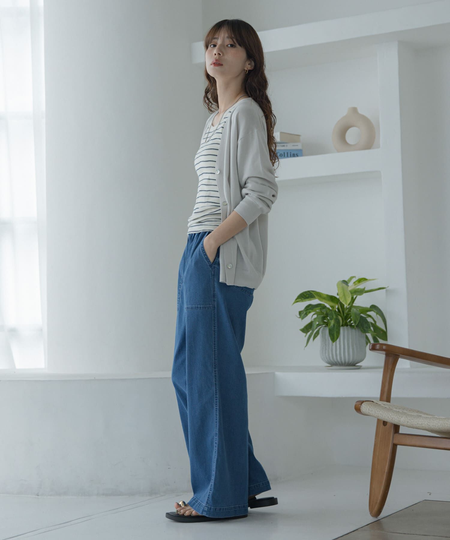 Sonny Label 「接触冷感デニムベイカーパンツ」|デニム|