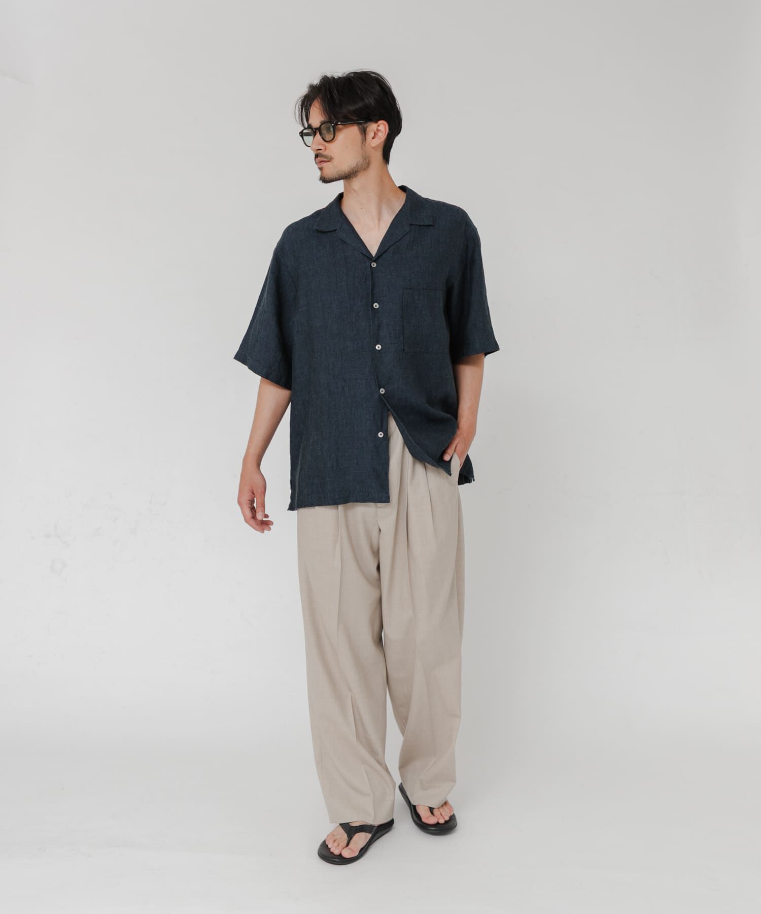 URBAN RESEARCH「LINEN CHAMBRAY O/C SHIRTS」|シャツ・ブラウス|