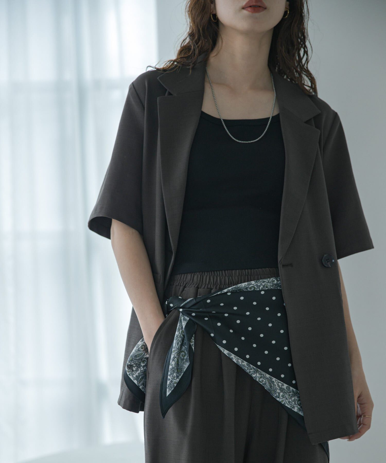 Sonny Label 「ドットサンカクスカーフ」|バンダナ・スカーフ|