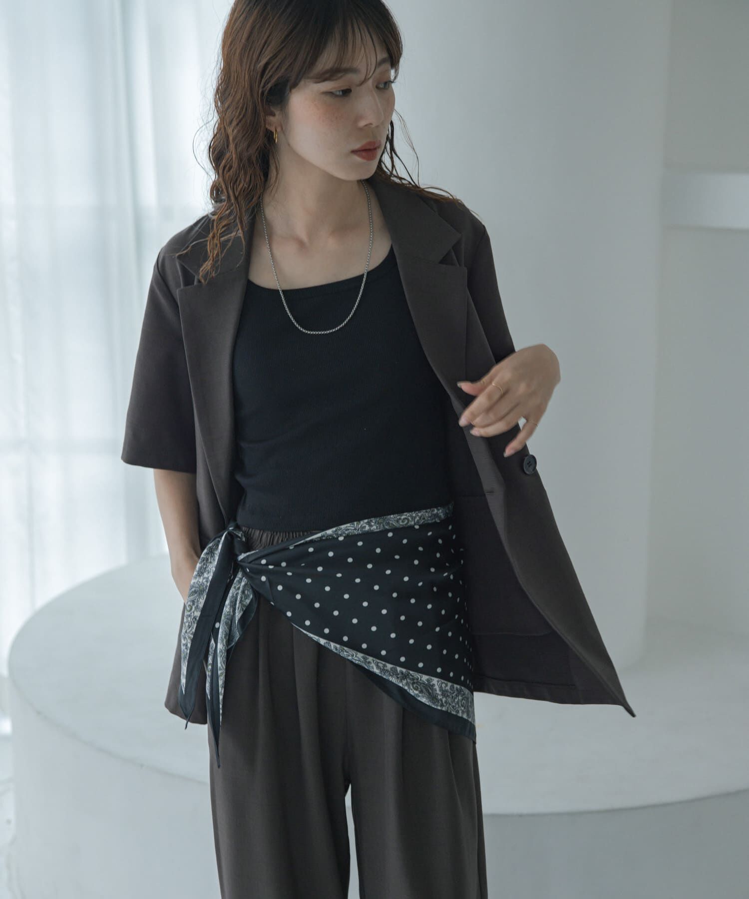 Sonny Label 「ドットサンカクスカーフ」|バンダナ・スカーフ|