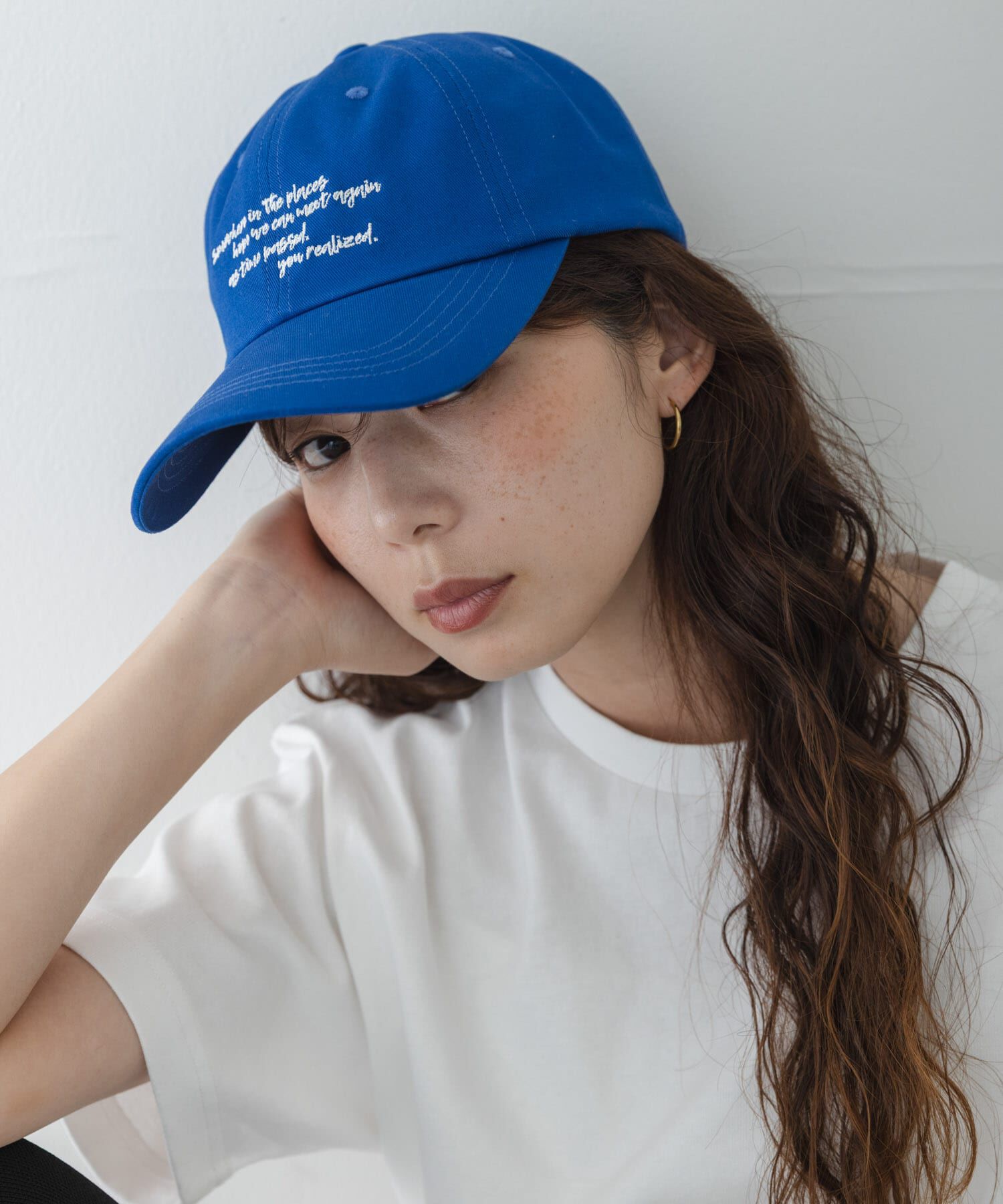 Sonny Label 「エンブロイダリーメッセージキャップ」|キャップ・キャスケット|ブルー