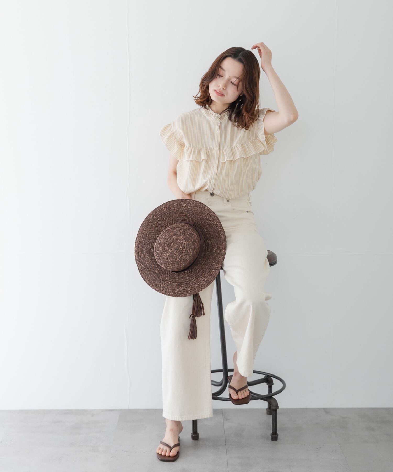 Sonny Label 「スタンドカラーフリルシャツブラウス」|シャツ・ブラウス|