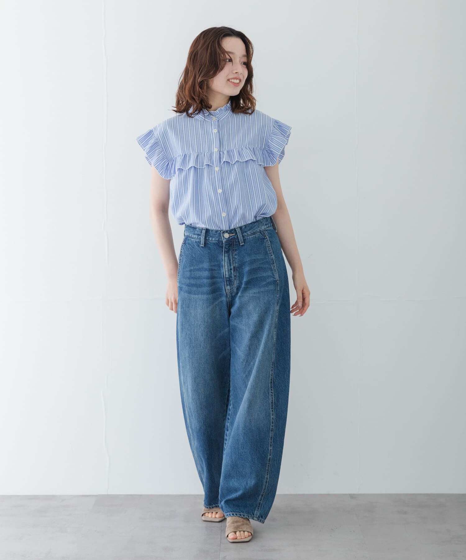 Sonny Label 「スタンドカラーフリルシャツブラウス」|シャツ・ブラウス|