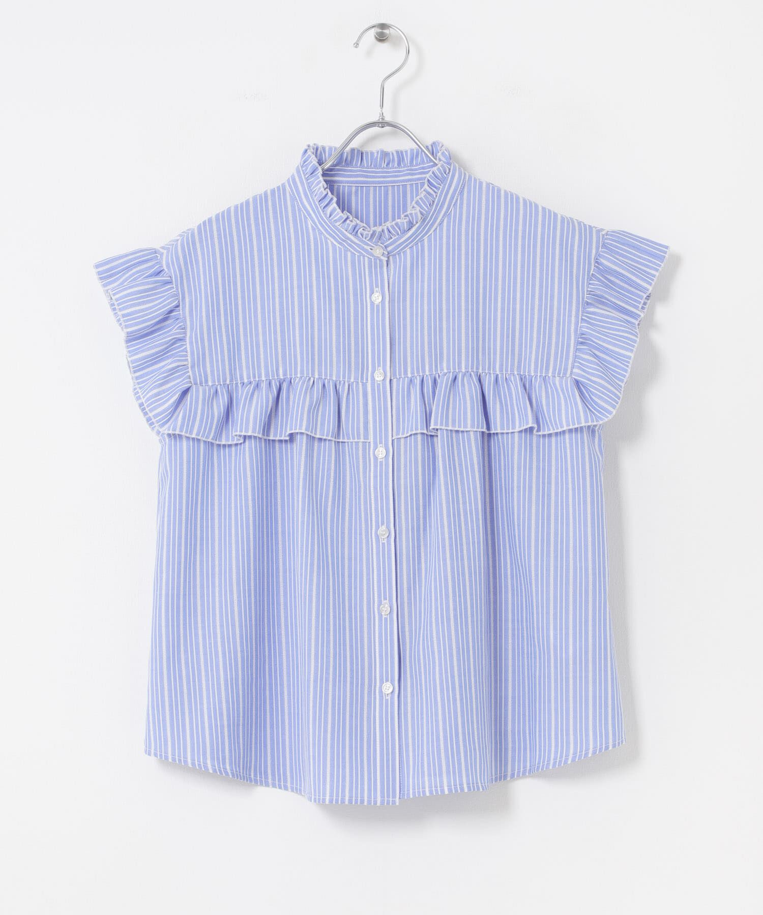 Sonny Label 「スタンドカラーフリルシャツブラウス」|シャツ・ブラウス|