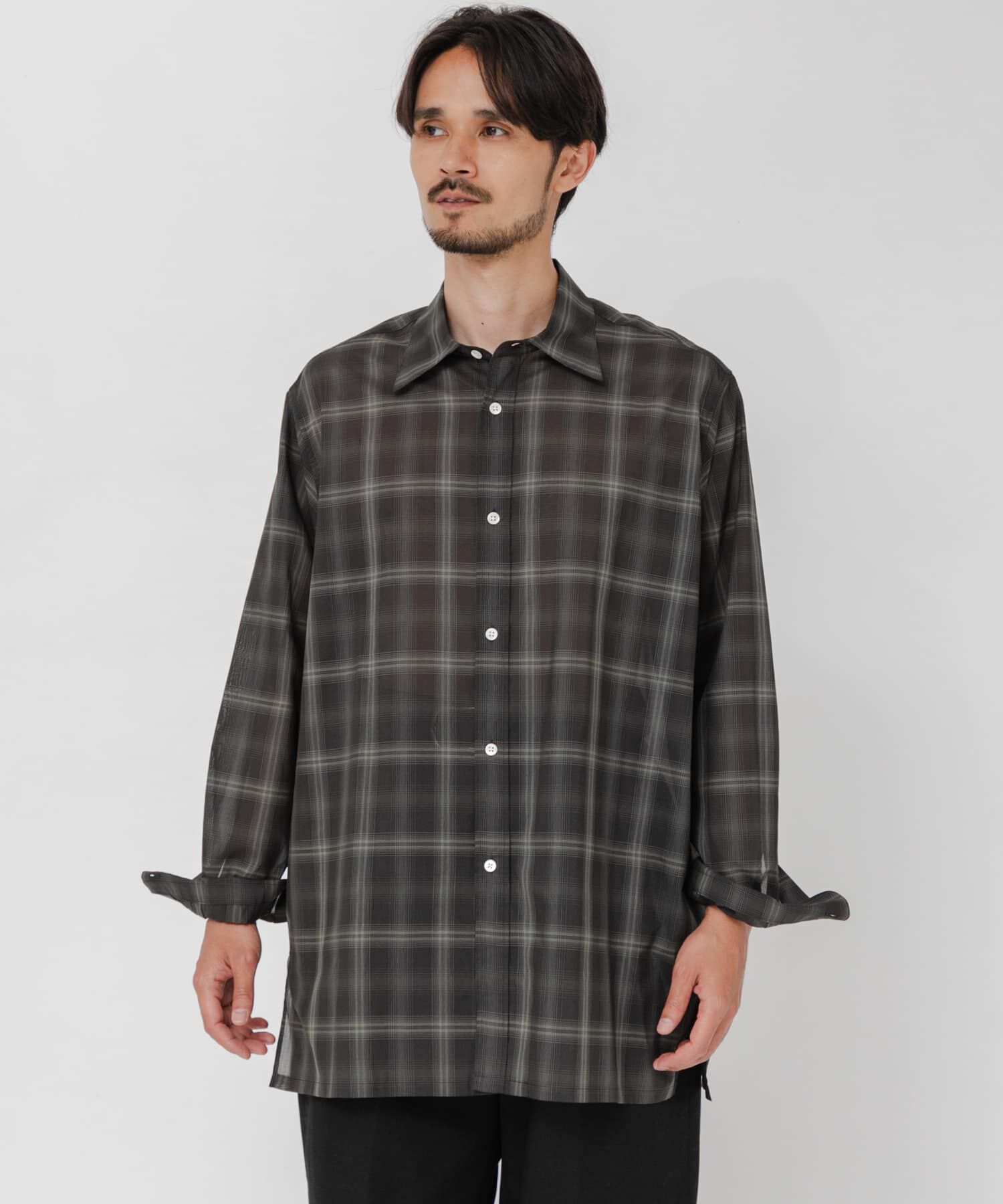 URBAN RESEARCH「SHEER CH SQUARE CUT SHIRTS」|シャツ・ブラウス|