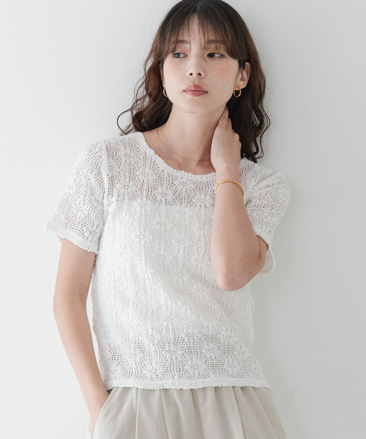 Sonny Label 「ベーシックレースTシャツ」|Tシャツ・カットソー|