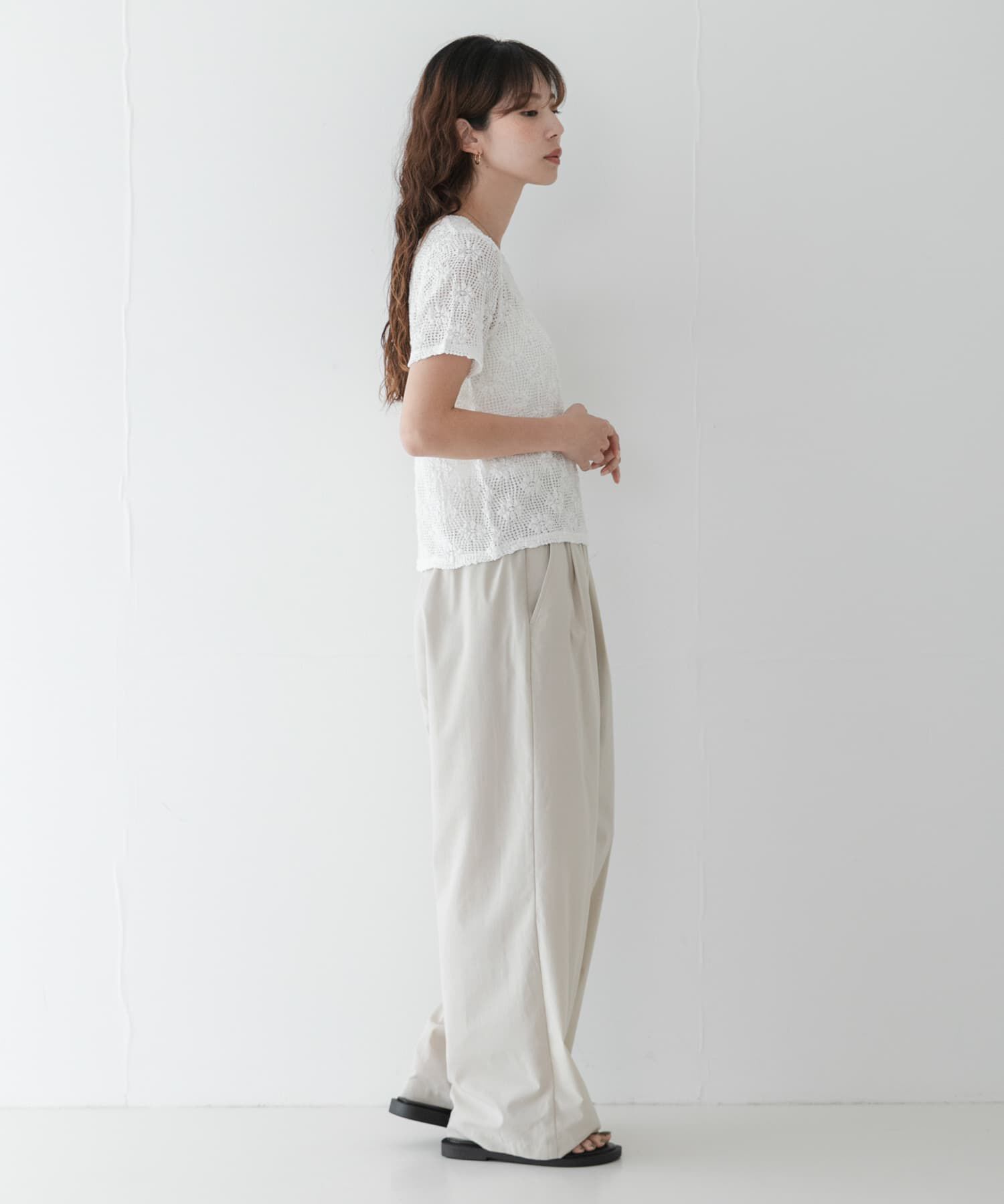 Sonny Label 「ベーシックレースTシャツ」|Tシャツ・カットソー|