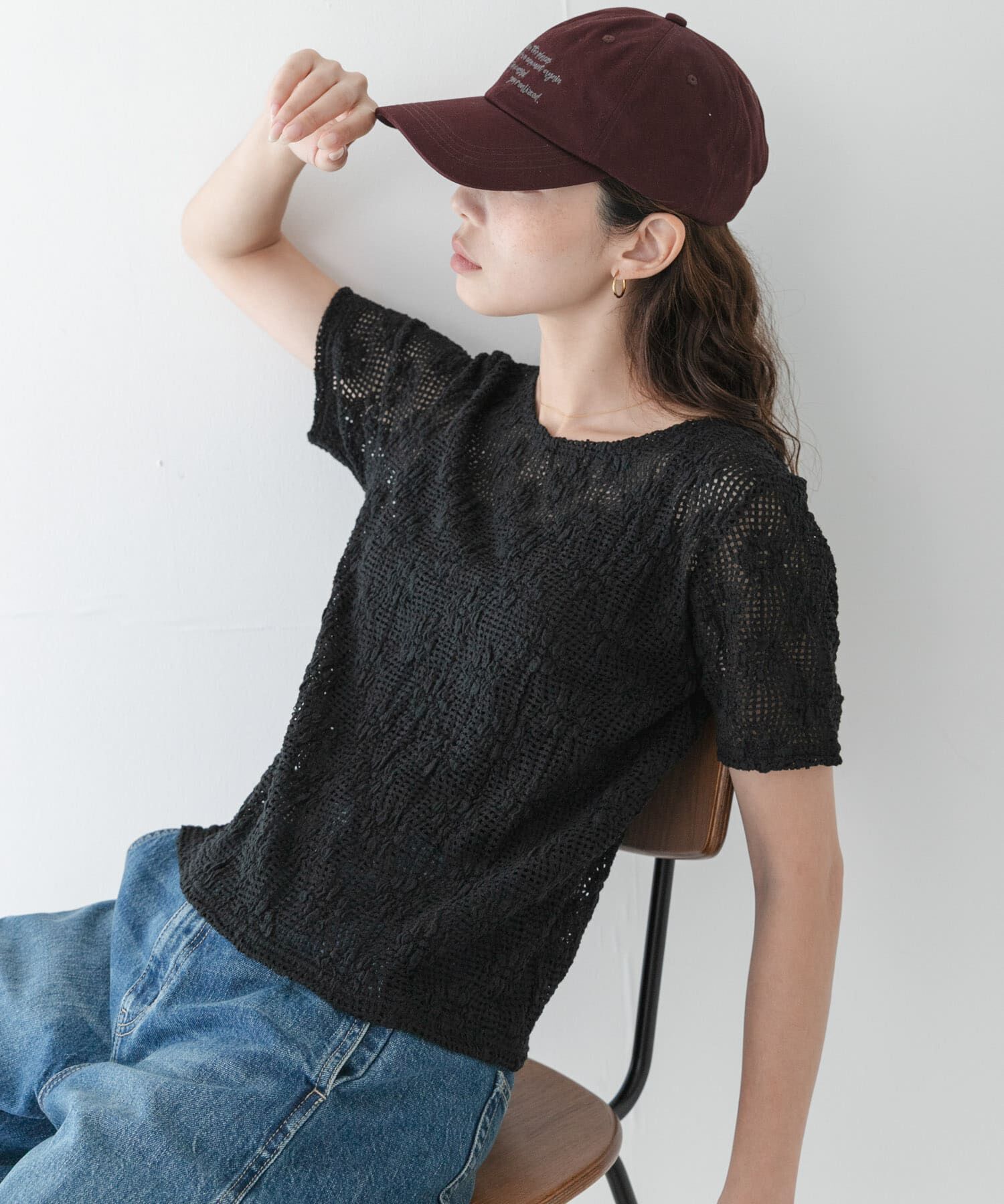 Sonny Label 「ベーシックレースTシャツ」|Tシャツ・カットソー|ブラック