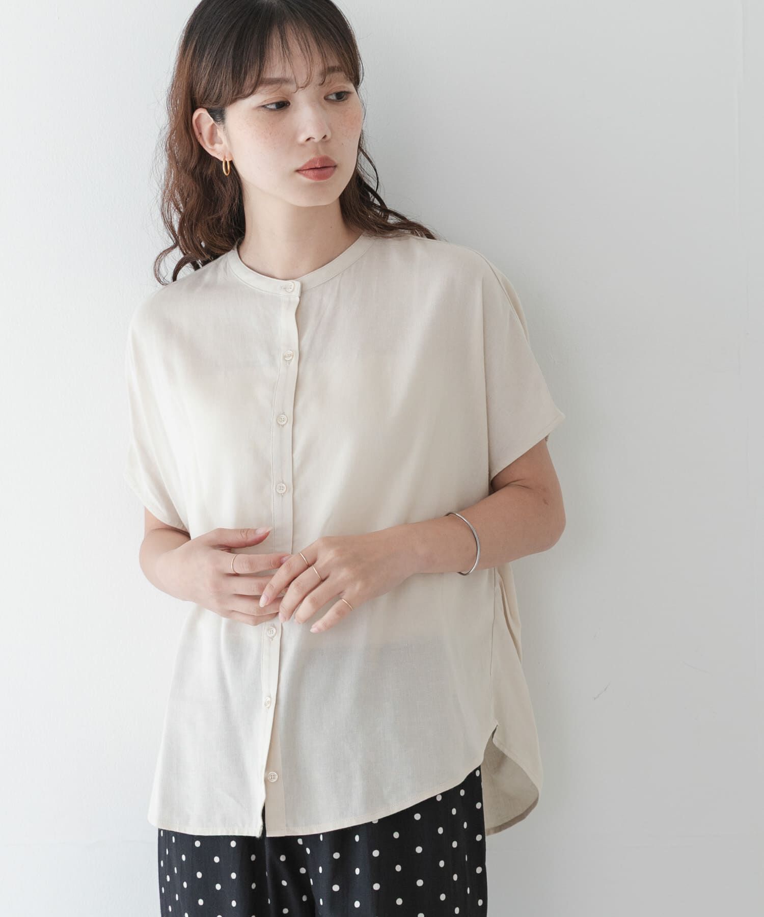 Sonny Label 「リネン混コクーンフレンチブラウス」|シャツ・ブラウス|