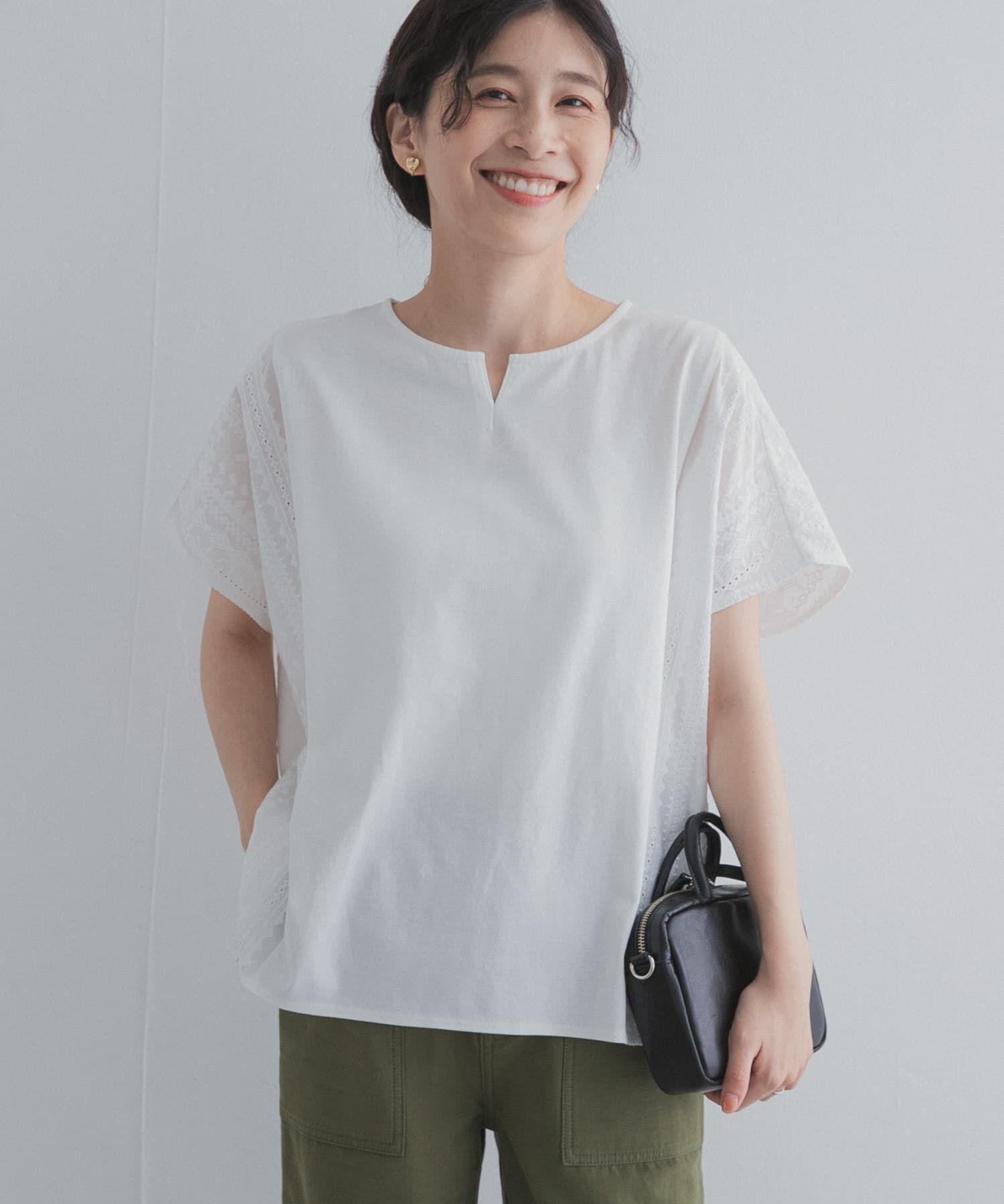 URBAN RESEARCH DOORS「サイドレース刺繍切替プルオーバー」|その他|