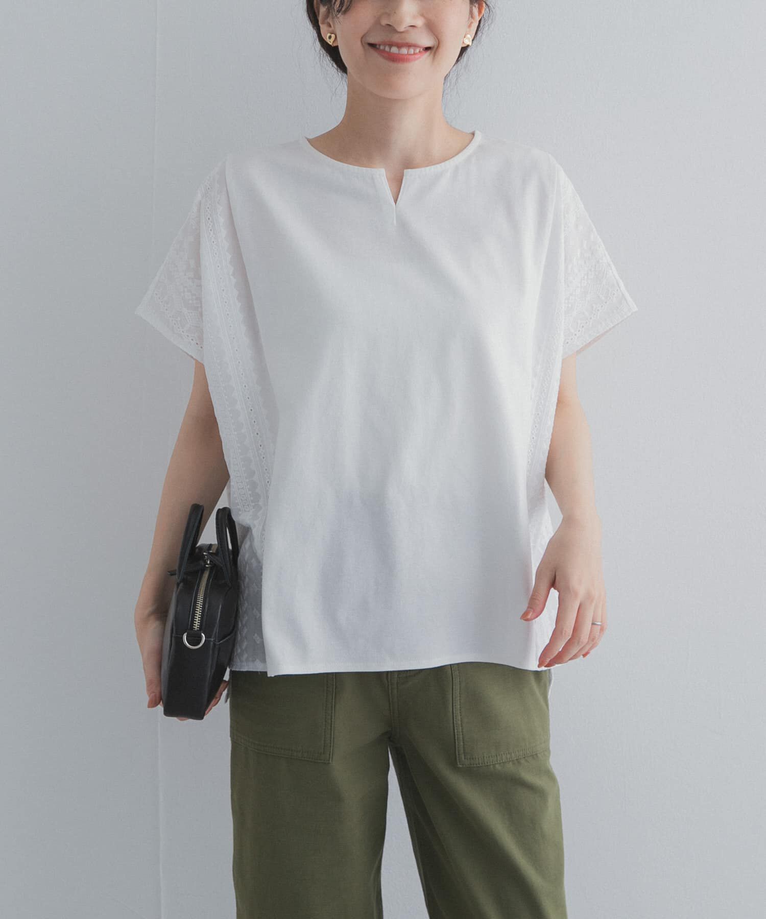URBAN RESEARCH DOORS「サイドレース刺繍切替プルオーバー」|その他|