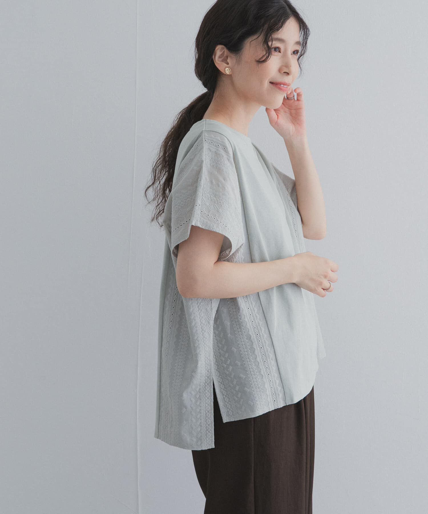 URBAN RESEARCH DOORS「サイドレース刺繍切替プルオーバー」|その他|