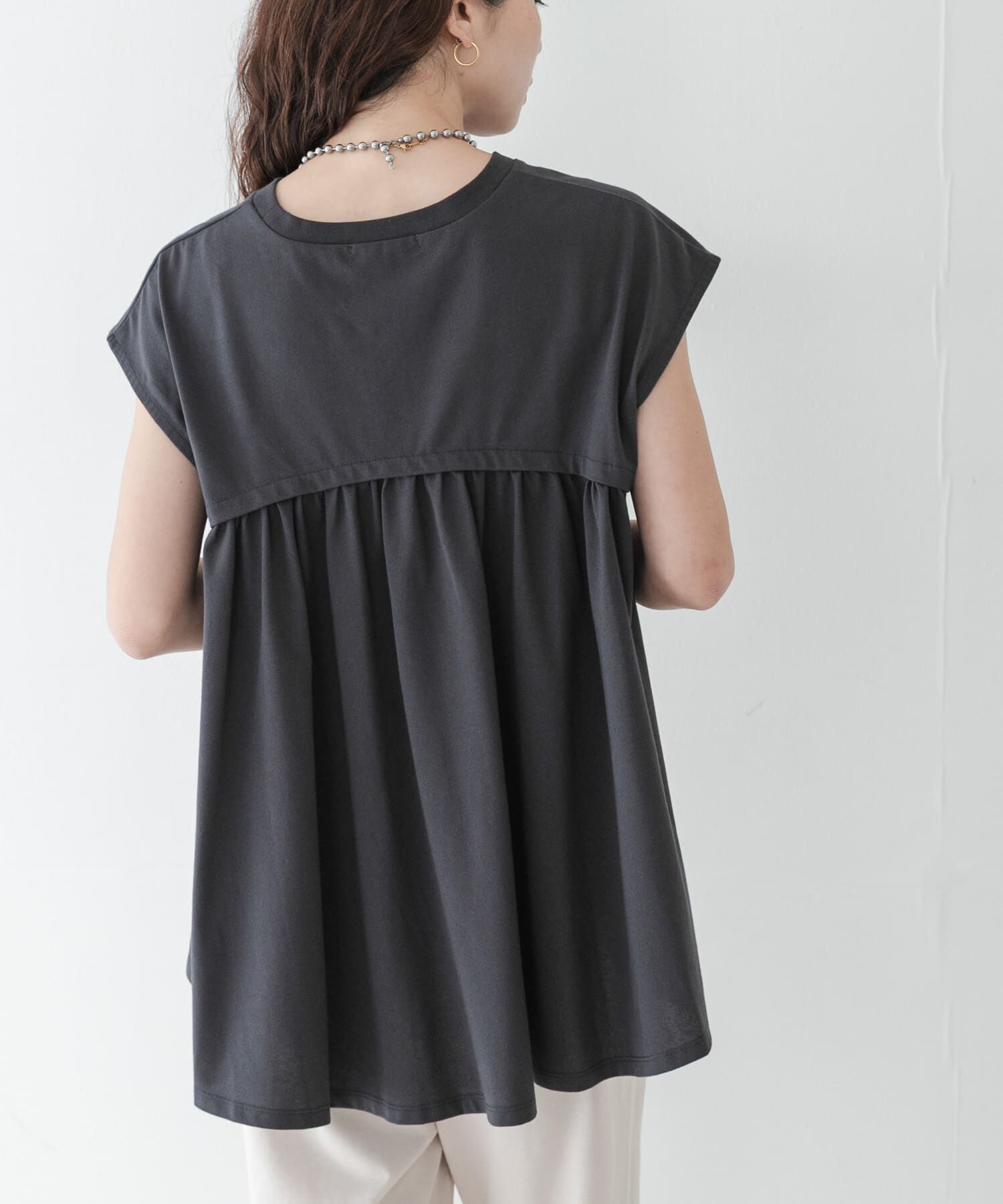 Sonny Label 「接触冷感バックフレアフレンチTシャツ」|Tシャツ・カットソー|
