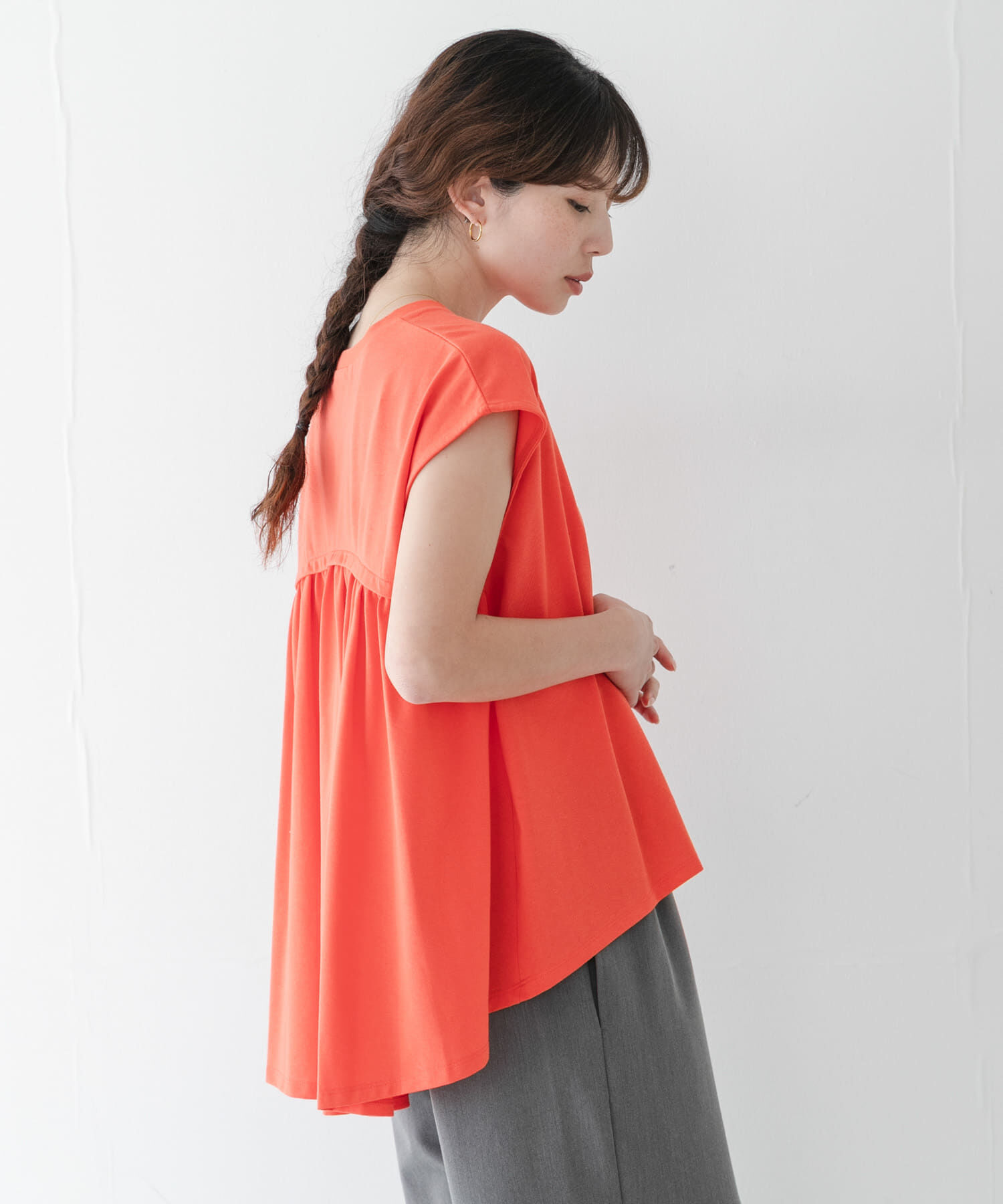 Sonny Label 「接触冷感バックフレアフレンチTシャツ」|Tシャツ・カットソー|