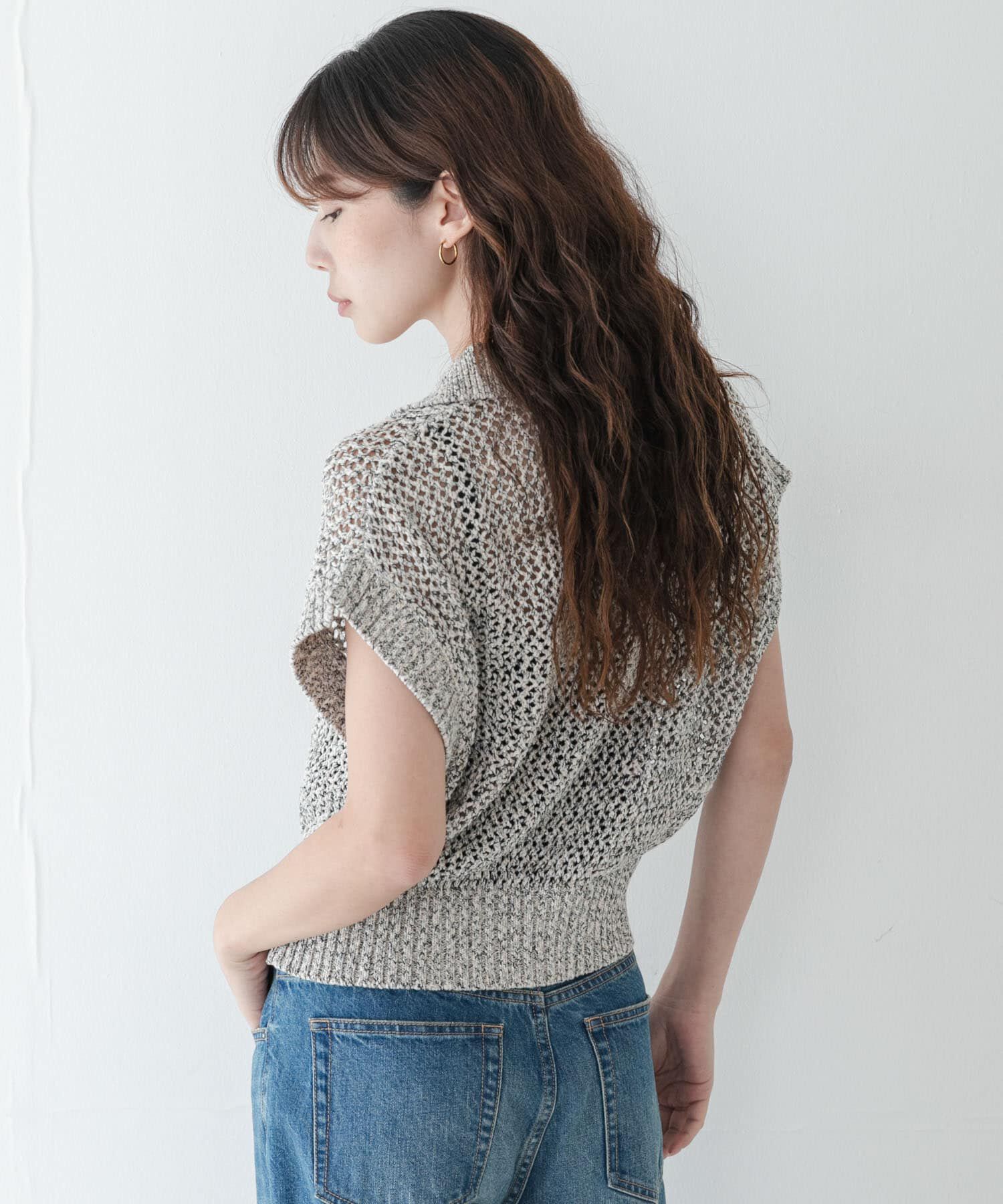 Sonny Label 「襟付きメッシュニットプルオーバー」|ニット・セーター|