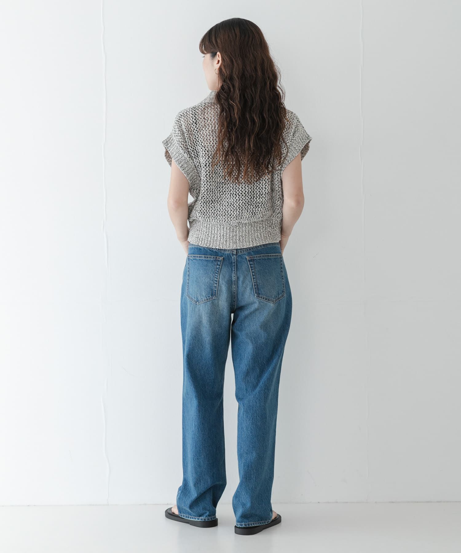 Sonny Label 「襟付きメッシュニットプルオーバー」|ニット・セーター|