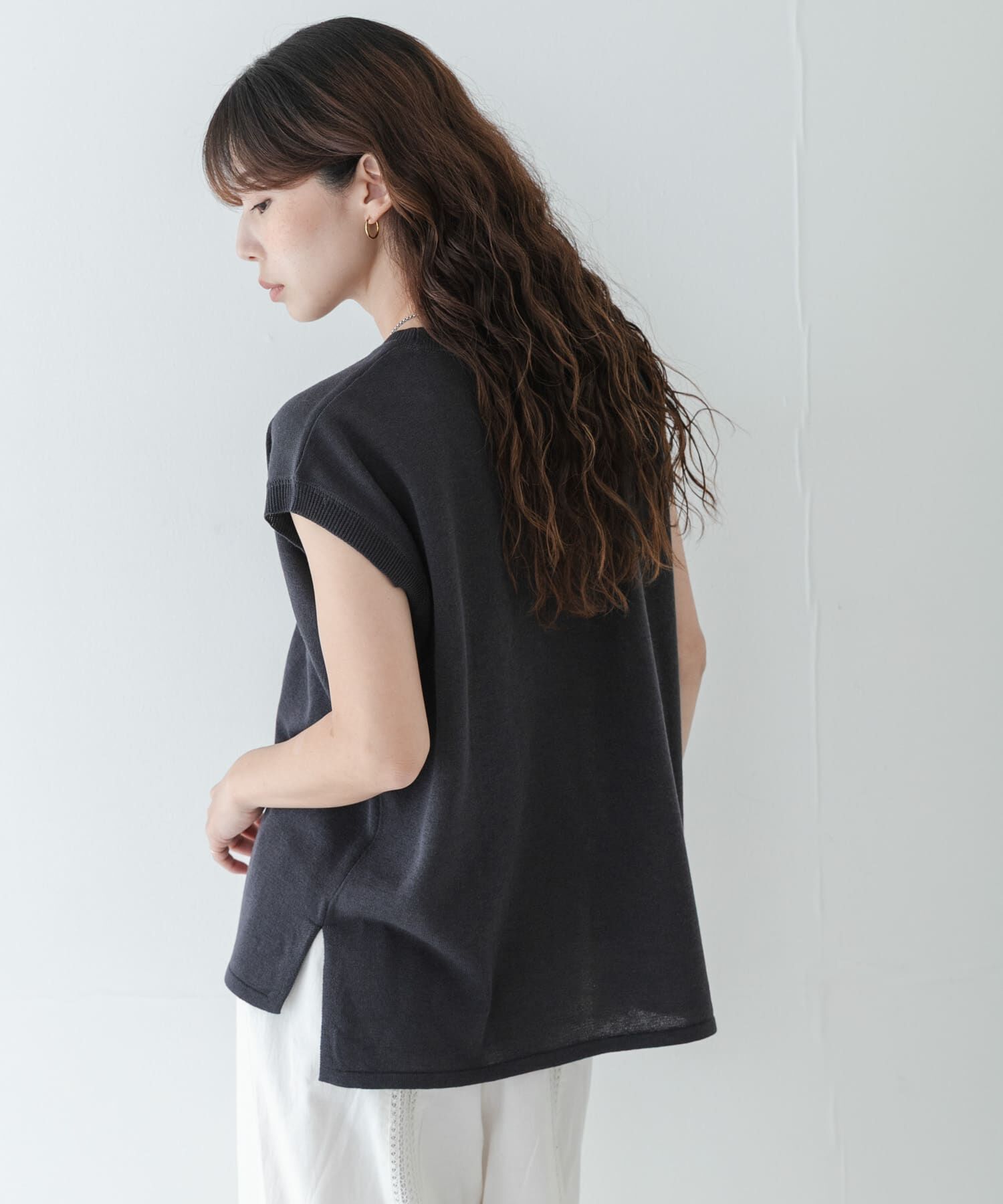 Sonny Label 「リネンライクフレンチスリーブサマーニットプルオーバー」|ニット・セーター|