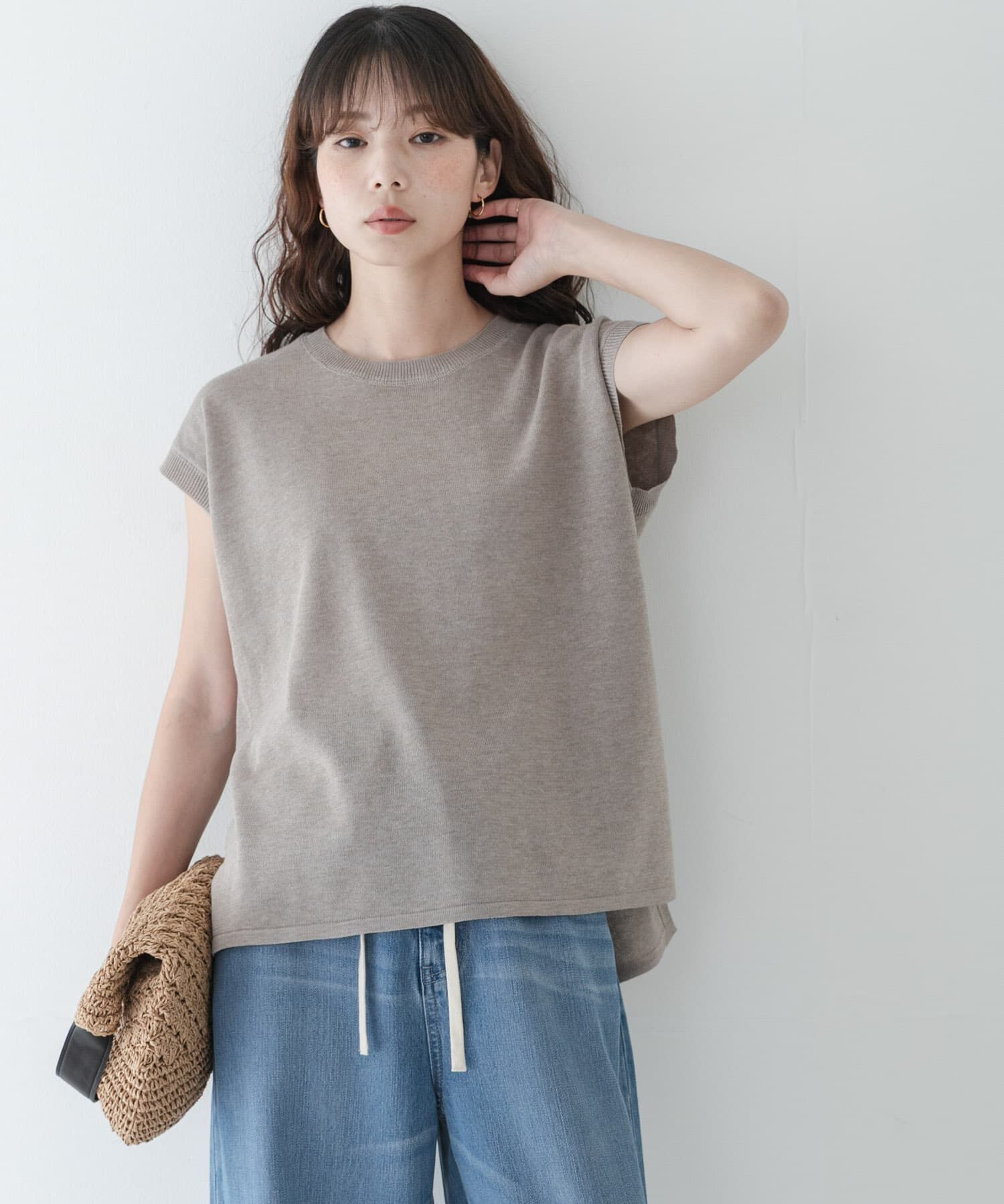 Sonny Label 「リネンライクフレンチスリーブサマーニットプルオーバー」|ニット・セーター|ベージュ系その他