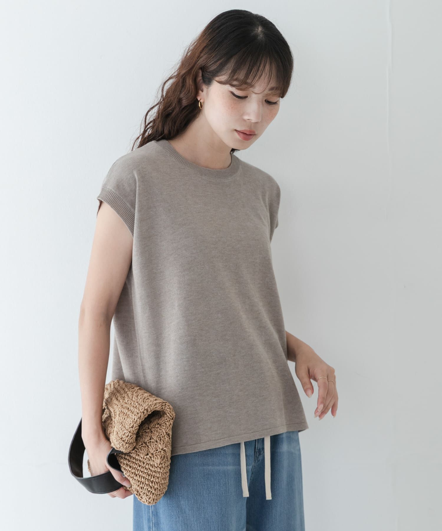 Sonny Label 「リネンライクフレンチスリーブサマーニットプルオーバー」|ニット・セーター|